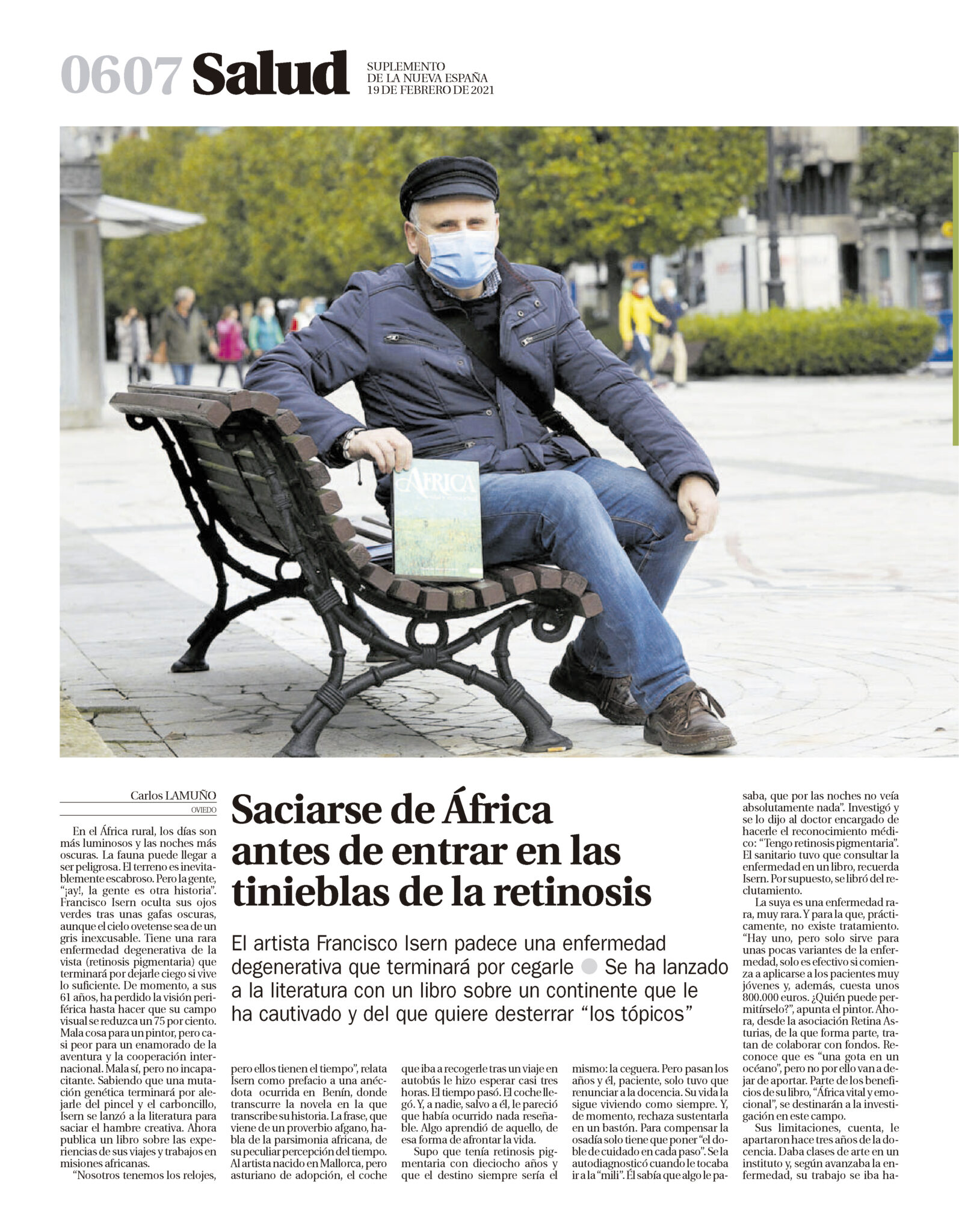 La nueva España, Artículo sobre Africa vital y emocional. Francisco Isern. Autor Avant Editorial 1